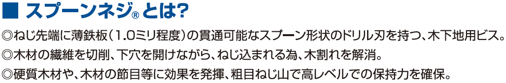 スプーンネジとは